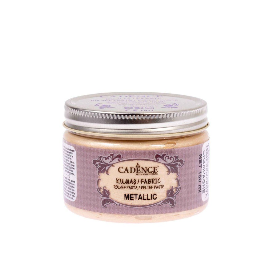 Christmas Crafts Hobbycraft  | Cadence Metallic Champagne Relief Paste 150Ml